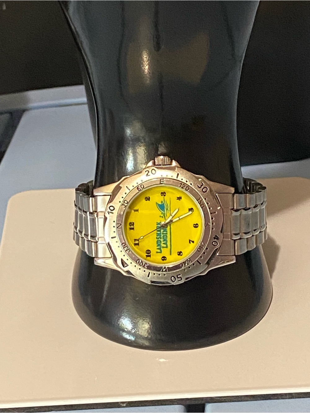 Land Shark Landing Men’s Yellow Dial Stainless Steel Bracelet